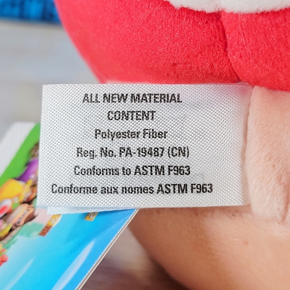 Tomy Club Mocchi Mocchi SUPER MUSHROOM JUNIOR 6" Nintendo Super Mario Game Plush - Picture 9 of 12